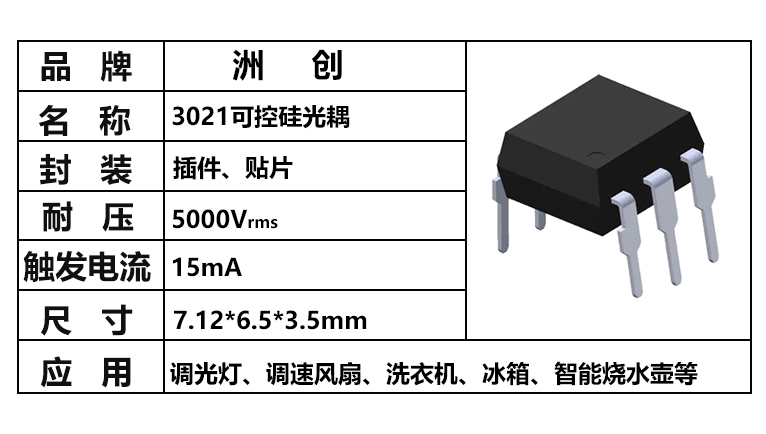 “3021光耦，可控硅光耦”/